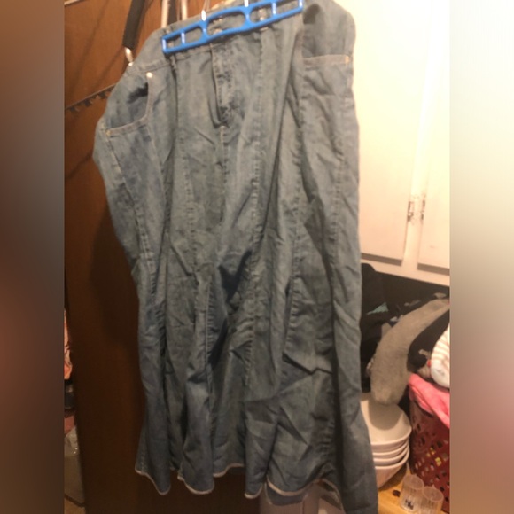 Lane Bryant Denim Solid Plus Size Skirts for Women for sale